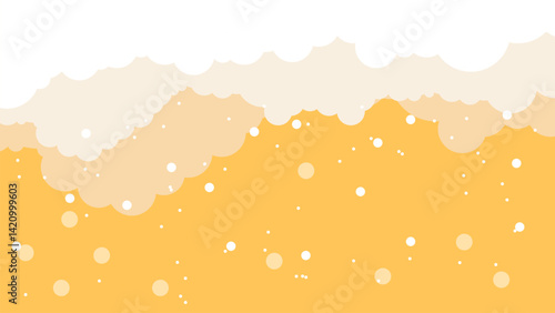 Beer foam background, alcohol liquid splash texture,Flat beer background with flowing white foam. Simple beer background.	
