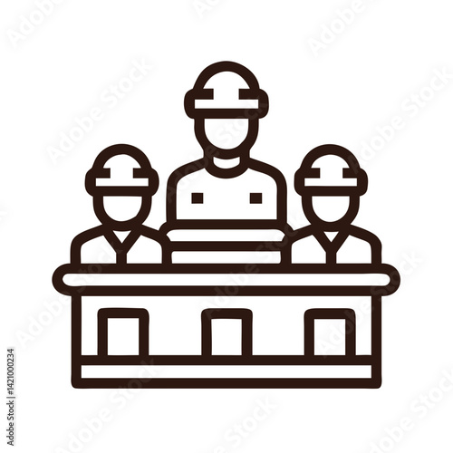 Military Tribunal or Court Icon Design