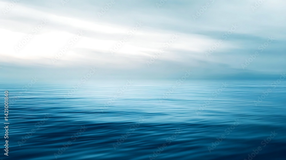 custom made wallpaper toronto digitalSerene Ocean Landscape Peaceful Blue Water Sky sea zen sun art calm view quiet waves light cloud