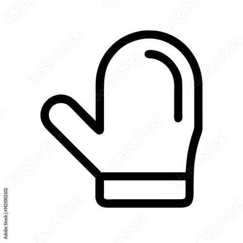 Oven Mitt with Thumb Loop Icon Design