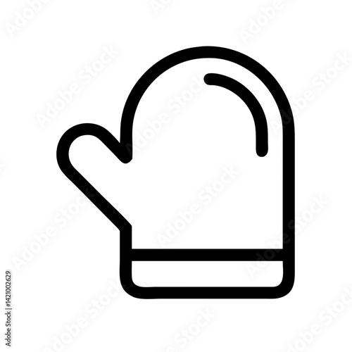 Oven Mitt with Thumb Loop Icon Design