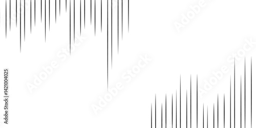 Modern background with lines gray pattern.  Continuous line art drawing illustration. Line art striped graphic template. Movements of triangles, geometric shapes on a silver background. red, gold, art