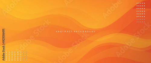 Orange papercut abstract background lines texture design vector