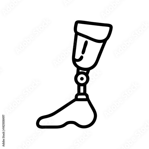 Prosthetic Leg for Veterans Icon Design