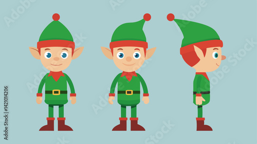 Christmas Elf Illustration Set for Creating Festive Characters