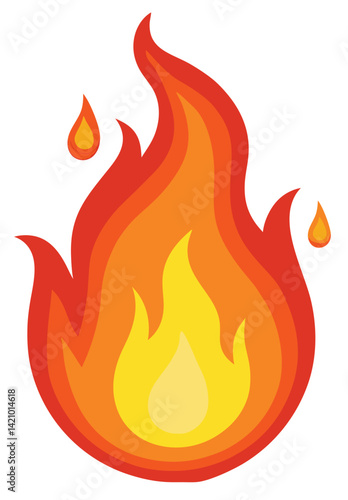 A vibrant representation of a dancing flame, igniting passion and warmth, symbolizing energy and power. 