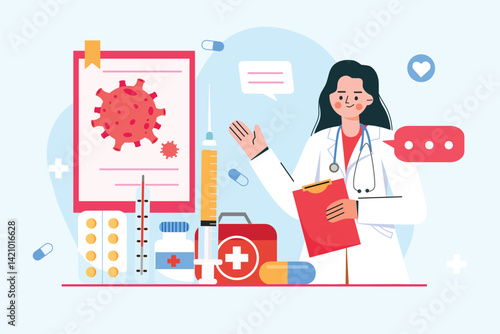 Healthcare pro presents virus info meds  care