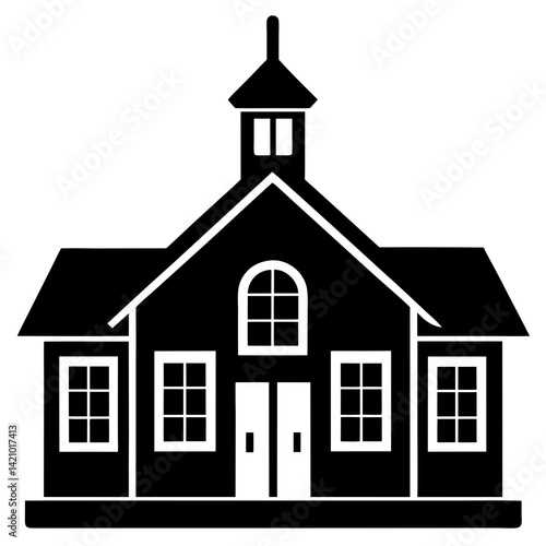 Hospital school silhouette vector