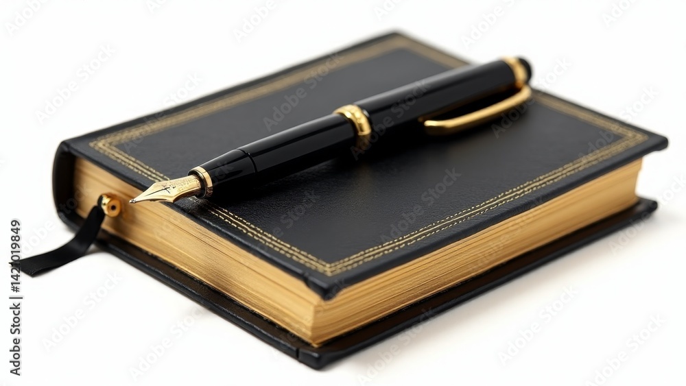 Black Book With Fountain Pen Black Book With Fountain Pen