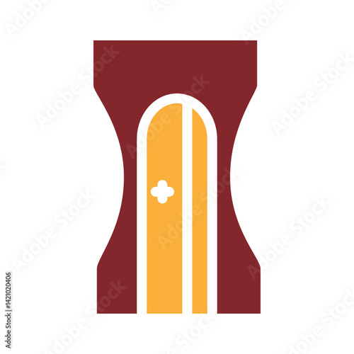 Pencil Sharpner Vector Glyph Two Colors Icon Design