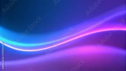 Neon blue electric wave abstract background. Abstract technology background. Black background. Abstract magic light motion background. Futuristic digital energy stream glow lines wallpaper