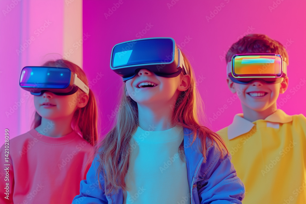 Children Experiencing Virtual Reality Entertainment