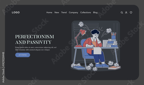 Authoritarian Parenting Style. Flat Vector Illustration