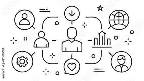 Diversity and inclusion themed vector icon set in editable line art format ideal for promoting cultural representation equity and equal opportunity visuals