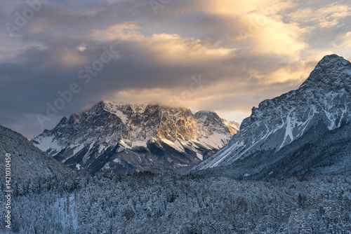 sunset in the mountains