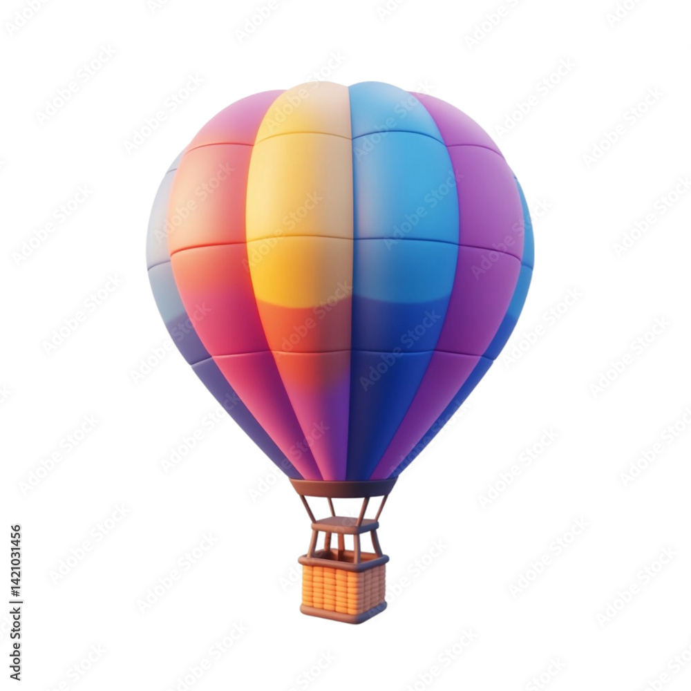 Naklejka premium Colorful hot air balloon floating in the sky a fun adventure awaits