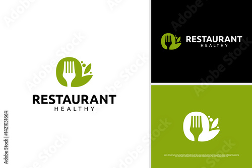 Letter Q food restaurant logo vector design template