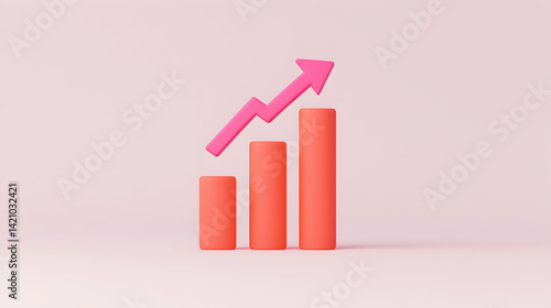 Pink Growth Chart with Rising Arrow on Minimal Background Free Download Pink Growth Chart with Rising Arrow on Minimal Background - GFXLoad
