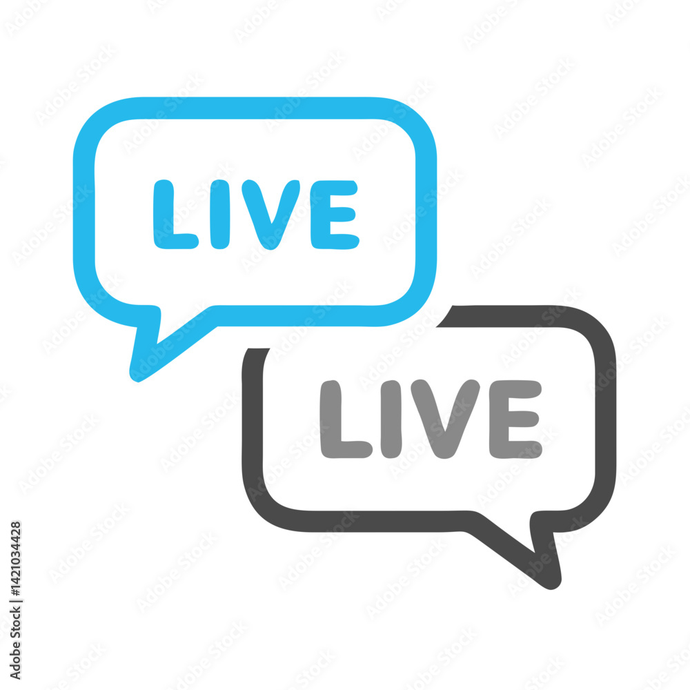 Chat Conversation Icon Representing Live Text Support and Real-Time Communication Chat Conversation Icon Representing Live Text Support and Real-Time Communication