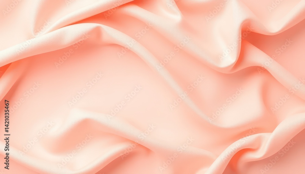 Obraz premium Smooth, Light Peach Fabric Drape