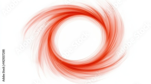 Swirling Red Abstract Background with Flowing Brush Stroke Effects