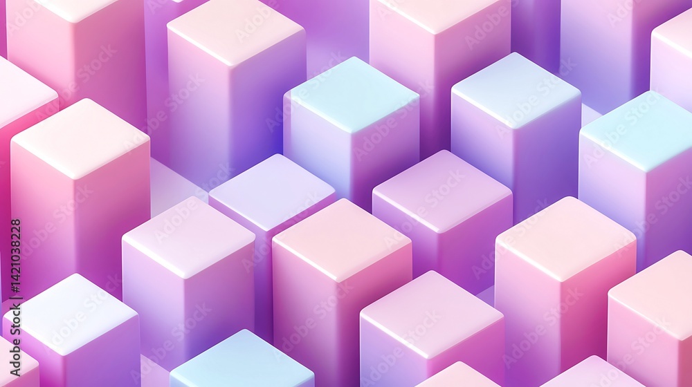 Abstract Pastel Cube Background Soft Pink Purple Gradient Blocks Design 3d art cubes clean color Abstract Pastel Cube Background Soft Pink Purple Gradient Blocks Design 3d art cubes clean color