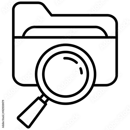 Search Folder Outline Icon