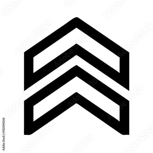 Sergeant Chevron Rank Emblem Icon Design