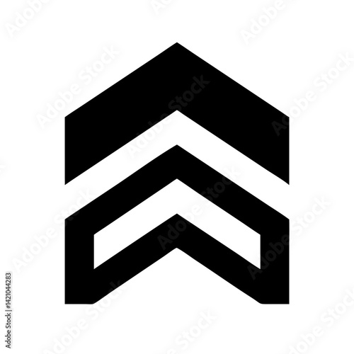 Sergeant Chevron Rank Emblem Icon Design