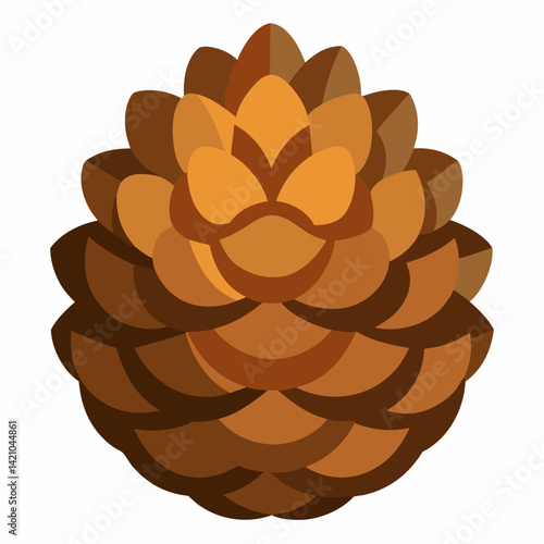 "Download a high-quality AI-generated pinecone design with a clean white background. Perfect for your digital product and microstock needs."