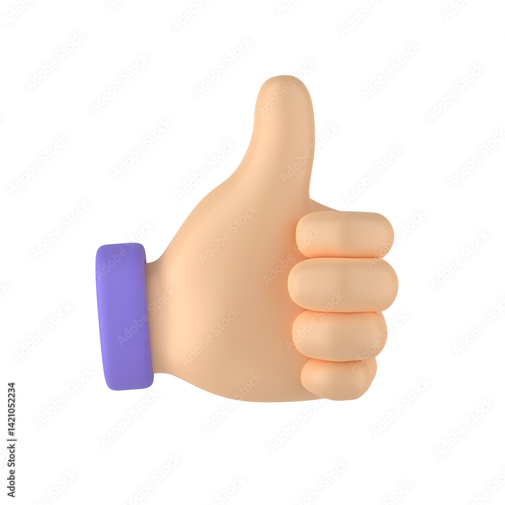 Hand like gesture 3d icon illustration
Hand like gesture 3d icon illustration