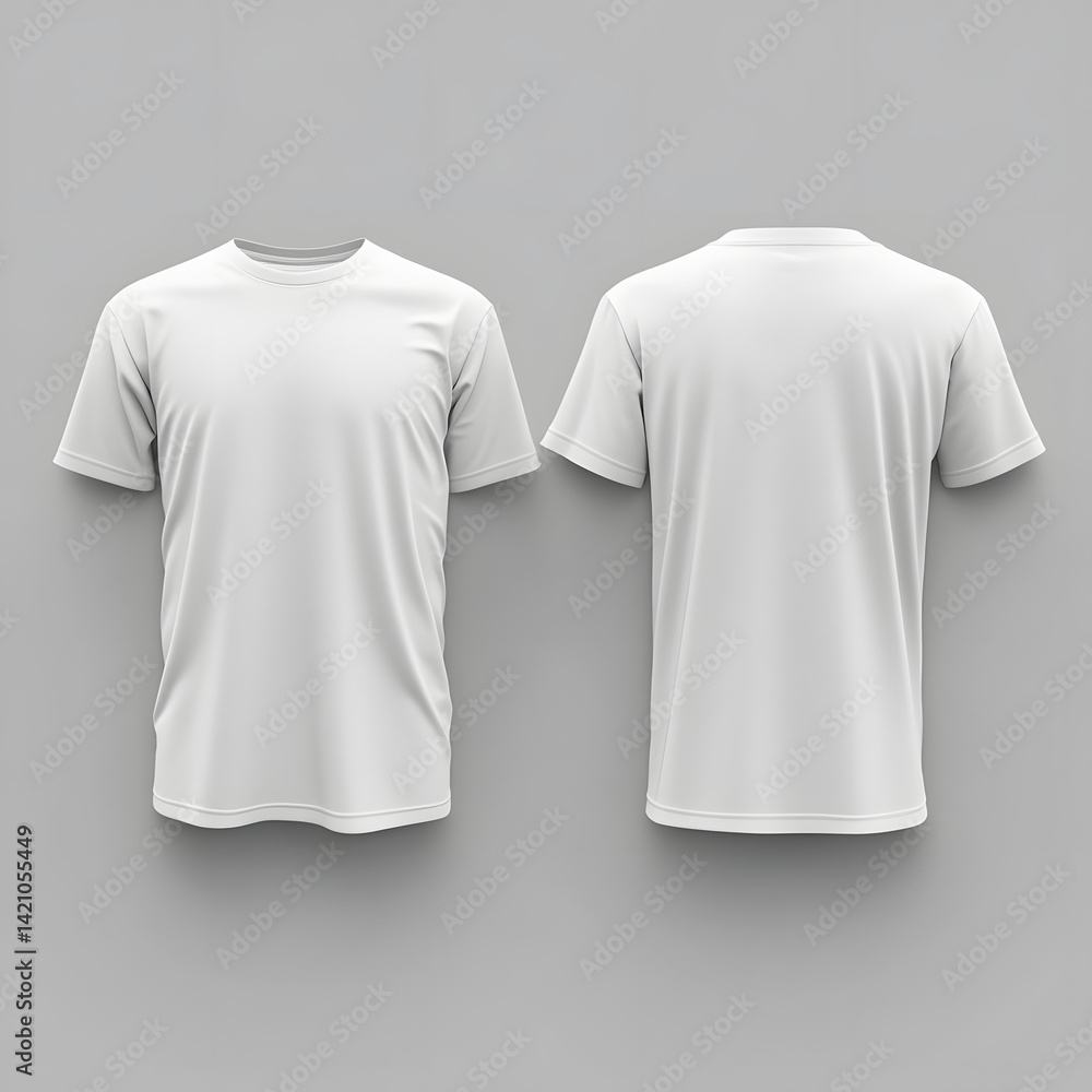 white t-shirt mockup front and back view grey background white t-shirt mockup front and back view grey background