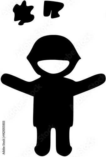 단순한 사람 캐릭터 일러스트 어른 아이 정보 아이콘