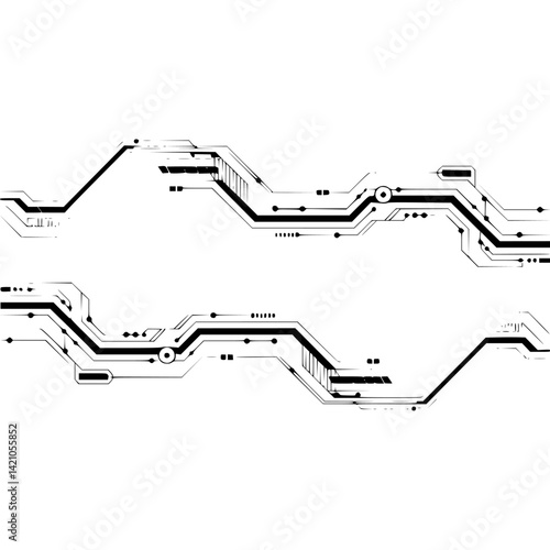 Abstract Circuit Board Design, Minimalist Tech Background
