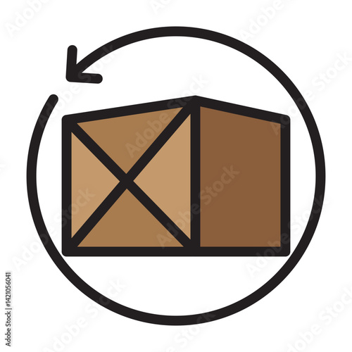 Return Package Vector Filled Icon Design
