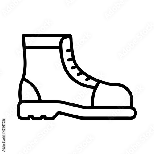 Tactical Boot for Soldiers Icon Design