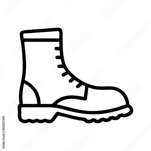 Tactical Boot for Soldiers Icon Design