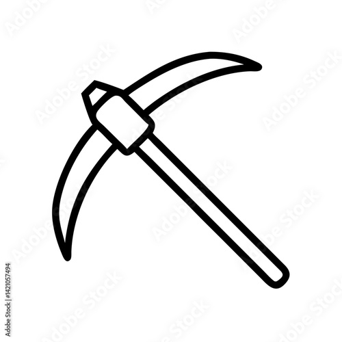 Tactical Pickaxe Tool Icon Design