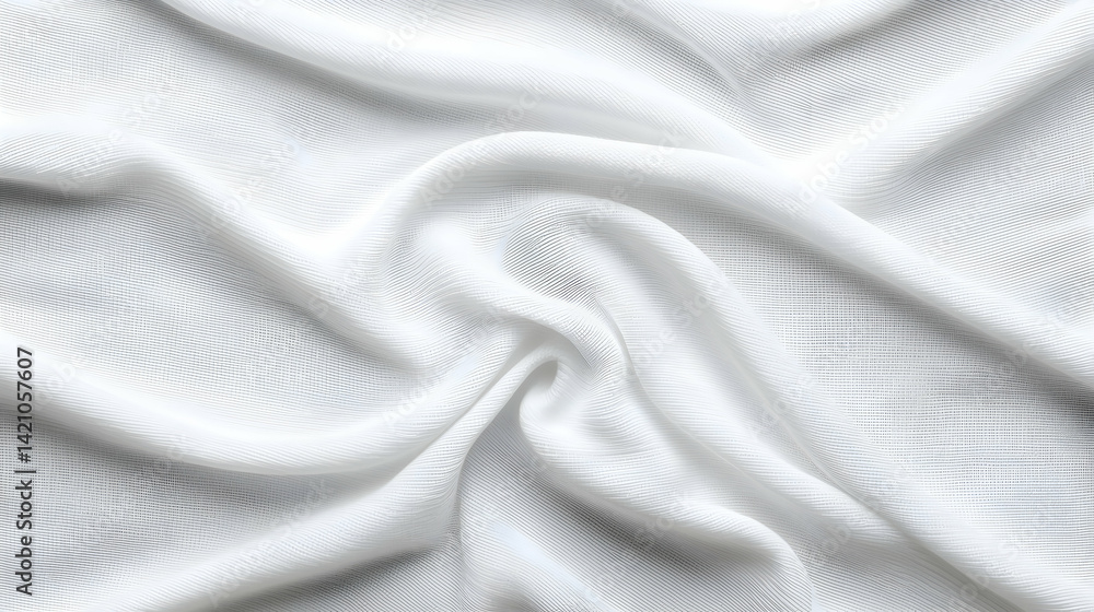 Obraz premium White Fabric Texture with Subtle Dot Pattern