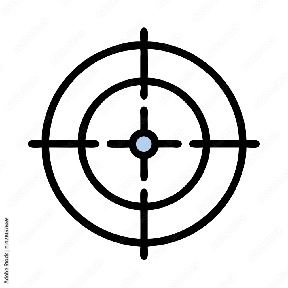 Target Scope with Crosshair Icon Design Target Scope with Crosshair Icon Design