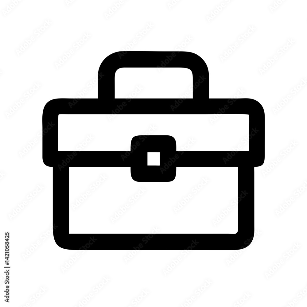 Toolbox with Latch Closure Icon Design Toolbox with Latch Closure Icon Design