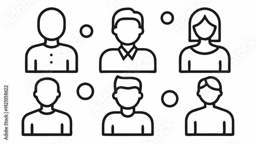 Human activity and community concepts shown in clean vector icons – editable design perfect for team projects, presentations, and digital storytelling