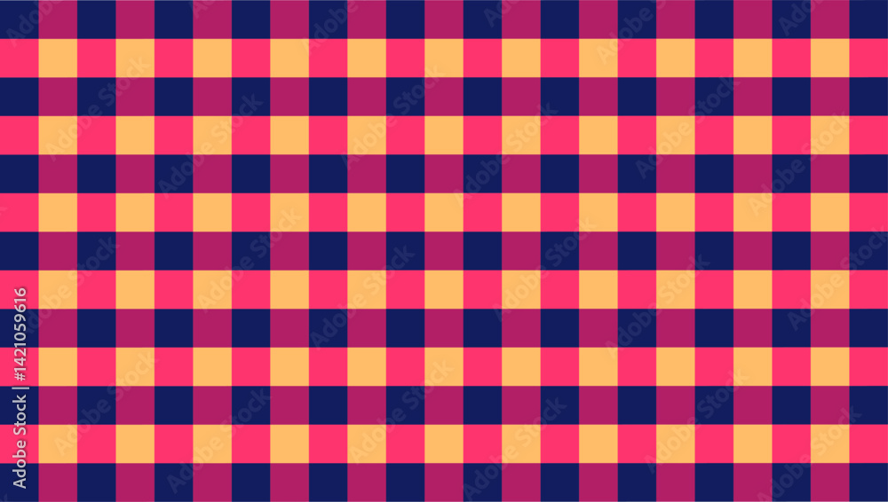 Gingham patterns create timeless elegance in sunset-inspired decorative backgrounds. Gingham patterns create timeless elegance in sunset-inspired decorative backgrounds.