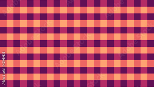 Sunset tones and gingham patterns define artistic wallpaper backgrounds.