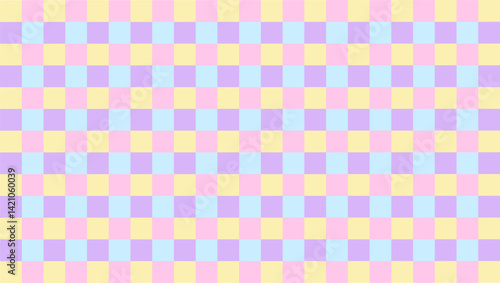 Soften your interiors with gingham wallpaper and warm sunset backgrounds.