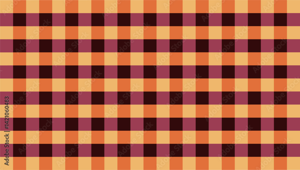 Create stylish harmony with gingham wallpaper and sunset-hued backgrounds. Create stylish harmony with gingham wallpaper and sunset-hued backgrounds.