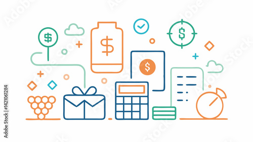 Salary line icons set for business and finance applications showing editable vector illustrations of income payroll bonuses and pay slips in a minimal line design