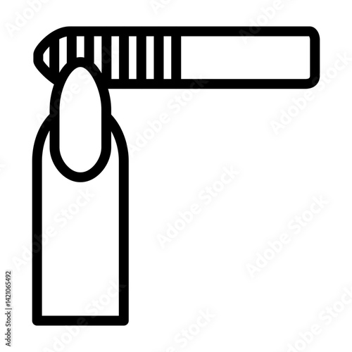 Manicurist Vector Line Icon Design