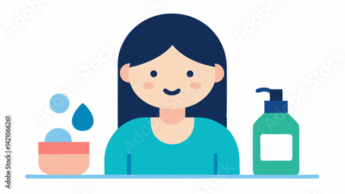 Vector Illustrations of Women Applying Skincare Products Including Creams Masks and Facial Treatments for Beauty Spa and Dermatology Infographics