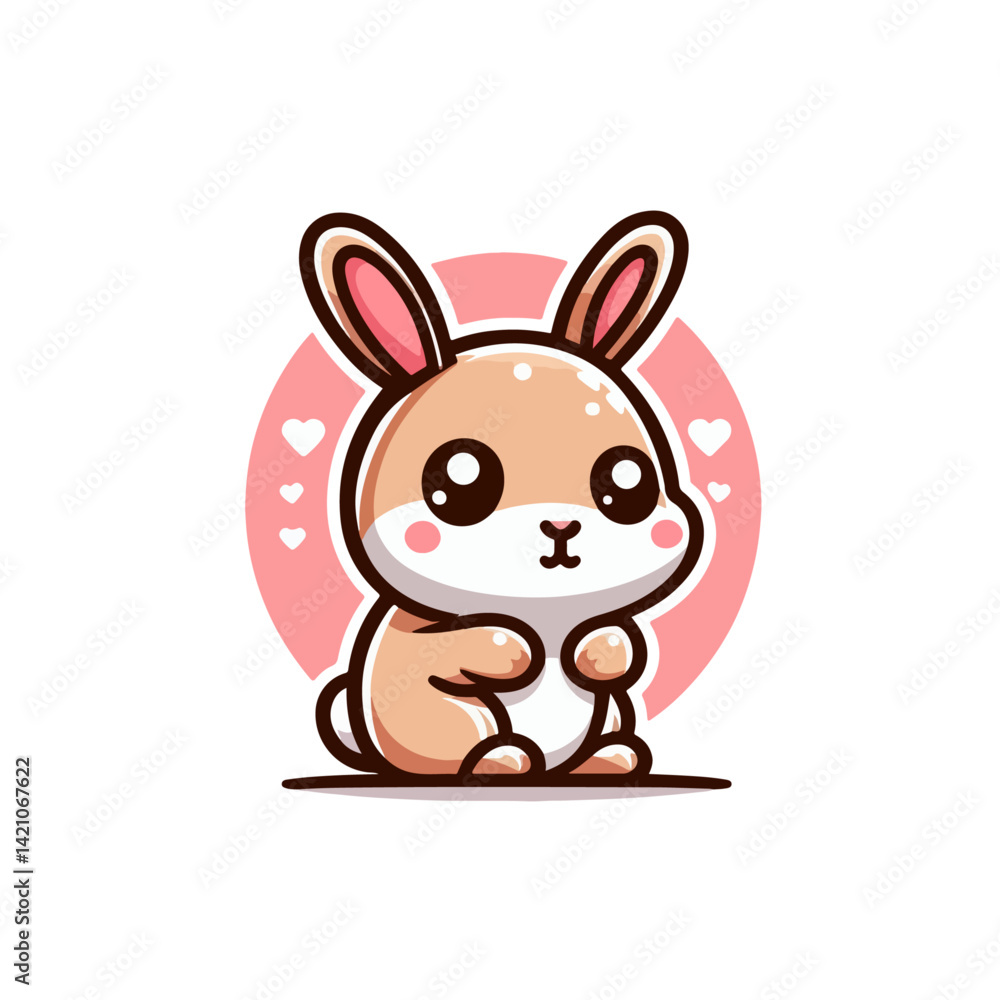 flat vector logo of rabbit , cute rabbit vector flat vector logo of rabbit , cute rabbit vector